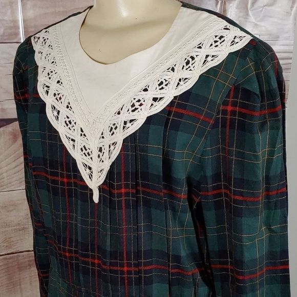 Authentic Vintage Tartan Dress Size XL - Picture 6 of 12